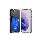 Samsung Galaxy S23 Plus Şeffaf Kılıf Kartlıklı Cüzdanlı Esnek Silikon Kapak Ensa