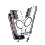 Samsung Galaxy S23 Plus Uyumlu Kılıf Enka Magsafe Silikon Kılıf - Titan Gri