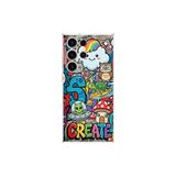Samsung Galaxy S23 Ultra ile Uyumlu Grafiti Create Art Tasarımlı Şeffaf Silikon Kılıf