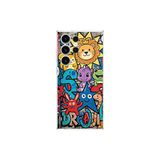 Samsung Galaxy S23 Ultra ile Uyumlu Grafiti Star Team Tasarımlı Şeffaf Silikon Kılıf