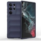 Samsung Galaxy S23 Ultra Kılıf Içi Kadife Dolgulu Dalga Tutma Haznelli Premium Tpu Silikon Kapak Ryc/etnik - Lacivert