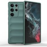 Samsung Galaxy S23 Ultra Kılıf Içi Kadife Dolgulu Dalga Tutma Haznelli Premium Tpu Silikon Kapak Ryc/etnik - Yeşil