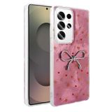 Samsung Galaxy S23 Ultra Kılıf Kamera Korumalı Figürlü Ponti Silikon Kapak Açık Pembe