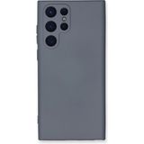 Samsung Galaxy S23 Ultra Kılıf Nano Içi Kadife Silikon - GRI-(5796)