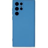 Samsung Galaxy S23 Ultra Kılıf Nano Içi Kadife Silikon - MAVI-(5796)