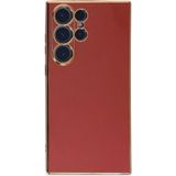 Samsung Galaxy S23 Ultra Kılıf Volet Silikon - Kırmızı-(5796)