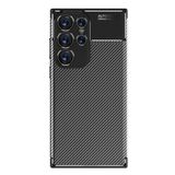 Samsung Galaxy S23 Ultra Kilif Zore Karbon Gorunumlu Negro Silikon Kapak