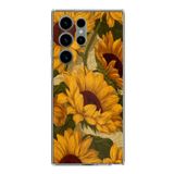 Samsung Galaxy S23 ULTRA Uyumlu Altın Sarısı Ayçiçeği Bahçesi Baskılı Silikon Kılıf