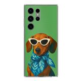 Samsung Galaxy S23 ULTRA Uyumlu Cool Dachshund Köpek Baskılı Silikon Kılıf