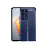 Samsung Galaxy S23 Ultra Uyumlu Deri Desenli Niss Dikiş Tasarımlı Darbe Dirençli Silikon Kılıf