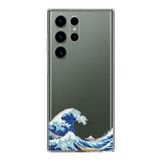 Samsung Galaxy S23 ULTRA Uyumlu Kanagawa Oki Nami Ura Dalgası Tasarımlı Baskılı Silikon Kılıf