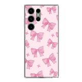 Samsung Galaxy S23 ULTRA Uyumlu Pembe Fiyonklar Baskılı Silikon Kılıf