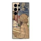 Samsung Galaxy S23 ULTRA Uyumlu Retro Gazete Kadın Tasarımlı Baskılı Silikon Kılıf