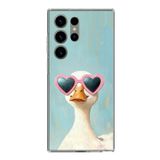 Samsung Galaxy S23 ULTRA Uyumlu Yağlı Boya Pop-Art Ördek Baskılı Silikon Kılıf