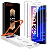 Samsung Galaxy S23 Ultra/S22 Ultra Ekran Koruyucu için FANGTIAN 3'lü Paket [Otomatik Hizalama] - S23 Ultra Ekran Koruyucu için Film - [Kolay Kurulum] [Parmak İzi Uyumlu] [Cam Değil] [16,8 inç]