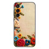 Samsung Galaxy S23 Uyumlu İşlemeli İğne Oyası Baskılı Silikon Kılıf