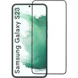 Samsung Galaxy S23 Uyumlu Tam Kaplayan Premium Ekran Koruyucu Cam Anti-Static Özellikli Siyah Çerçeveli