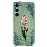 Samsung Galaxy S24 FE Uyumlu Çiçek Deseni Baskılı Silikon Kılıf