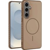 Samsung Galaxy S24 Fe Uyumlu Kılıf Zebana Mono M-Safe Silikon Kılıf Desert Titanyum - Çöl Titanyum