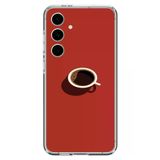 Samsung Galaxy S24 FE Uyumlu Sade Kahve Kupası Baskılı Silikon Kılıf