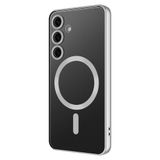 Samsung Galaxy S24 Kılıf Kamera Korumalı Kablosuz Wireless Şarj Özellikli Demre Kapak Gümüş