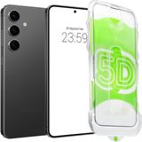 Samsung Galaxy S24 Plus Uyumlu Kolay Uygulama Aparatlı Çerçeveli Tam Kapatan Cam Ekran Koruyucu - Şeffaf