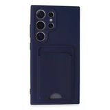 Samsung Galaxy S24 Ultra Kılıf Kelvin Kartvizitli Silikon - Lacivert