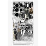 Samsung Galaxy S24 Ultra Uyumlu Mustafa Kemal Atatürk Kolaj Baskılı Silikon Kılıf Renkli