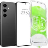 Samsung Galaxy S24 Uyumlu Kolay Uygulama Aparatlı Çerçeveli Tam Kapatan Cam Ekran Koruyucu - Şeffaf