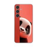 Samsung Galaxy S24+ Uyumlu Şeffaf Kılıf 4 Peluş Panda Tasarımlı