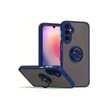 Samsung Galaxy S25 Kılıf Montreal Yüzüklü Silikon Kapak - Lacivert