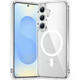 Samsung Galaxy S25 Plus Uyumlu Şeffaf Magsafe Kılıf Darbe Emici Silikon, Kamera Korumalı, Manyetik