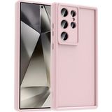 Samsung Galaxy S25 Ultra Kılıf Esnek Ve Yumuşak Dokulu Telefonu Çizmeyen Soft Silikon Kapak Royal Case/ananas Pembe