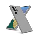 Samsung Galaxy S25 Ultra Uyumlu Silikon Kılıf - Pastel Renk Tonu Kamera Korumalı Kapak - Gri