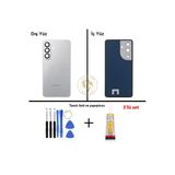 Samsung Galaxy S26 Plus Gümüş Renk Uyumlu Lensli Arka Kapak + Tamir Seti + B7000 Yapıştırıcı Arka Cam Batarya Kapağı Pil Kapağı Lazer Kesim Back Cover Galaxy S26 Plus Uyumlu