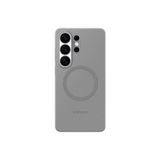 Samsung Galaxy S26 Ultra Silikon Magnet Gri Telefon Kılıfı