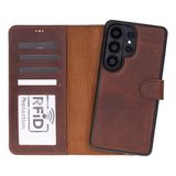 Samsung Galaxy S26 Ultra Uyumlu Manyetik Hakiki Deri Cüzdan Kılıf ,Cüzdan Taşımaya Son, Kredi Kart Yuvalı, Rfid Güvenlik
