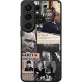 Samsung Galaxy S26 Ultra Uyumlu Mustafa Kemal Ataturk Tasarımlı Glossy Premium Kılıf - Siyah - Atatürk-284
