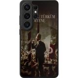 Samsung Galaxy S26 Ultra Uyumlu Mustafa Kemal Ataturk Tasarımlı Glossy Premium Kılıf - Siyah - Atatürk-289