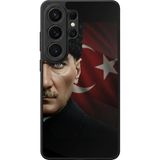 Samsung Galaxy S26 Ultra Uyumlu Mustafa Kemal Ataturk Tasarımlı Glossy Premium Kılıf - Siyah - Atatürk-292