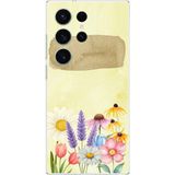 Samsung Galaxy S26 Ultra Uyumlu Sulu Boya Dokulu Vazoda Çiçek Desenli Baskılı Silikon Kılıf