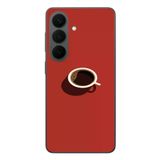 Samsung Galaxy S26 Uyumlu Sade Kahve Kupası Baskılı Silikon Kılıf