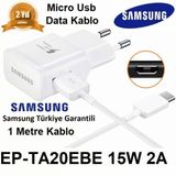Samsung Galaxy S3850 Corby 2 Orijinal Ep-Ta20ebe 15W 2A Hızlı Şarj Cihazı Ve Micro Usb Kablo Smukablo00080