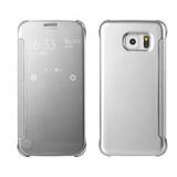 Samsung Galaxy S6 (G920) S View Seffaf Cover Uyku Modlu Kilif Silver