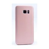 Samsung Galaxy S6 Kılıf Soft ve Pürüzsüz Yüzey Ipeksi Silikon Kapak Hopy - Rose Gold