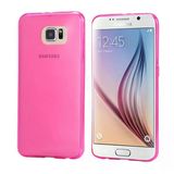 Samsung Galaxy S6 Kılıf Ultra İnce Silikon Kapak 0.2 Mm Pembe