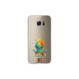 Samsung Galaxy S7 Edge ile uyumlu Splash ahtapot Tasarımlı Slimfit şeffaf silikon kılıf