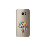 Samsung Galaxy S7 Edge ile Uyumlu Splash Bukalemun Tasarımlı Slimfit Şeffaf Silikon Kılıf