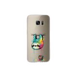 Samsung Galaxy S7 Edge ile Uyumlu Splash Tembel Hayvan Tasarımlı Slimfit Şeffaf Silikon Kılıf