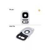 Samsung Galaxy S7 Edge Kamera Lensi Full Beyaz Kamera Lensi Sade Lens Kamera Camı Kamera Merceği